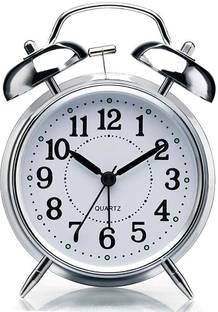 Kadio Analog Silver Clock