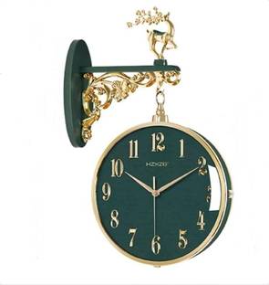 lucario Analog Vintage Industrial Two Sides Wall Hanging Clock for Indoor Decorative Clock