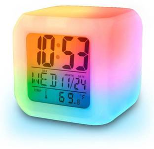 STARGLARE Digital Color Change Led Alarm Clock Calendar Temperature Desktop Digital Clocks Table Backlight Light Decoration Clock