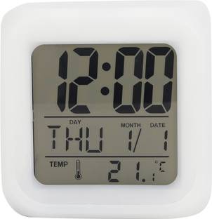 Clothsfab Digital White Clock