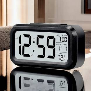 omkarzone Digital Black Clock