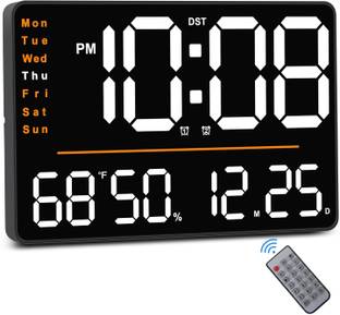 DHAVJ Digital Black Clock
