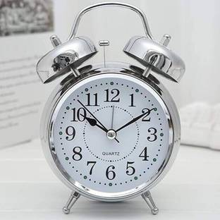 STAR PRIM Analog Silver Clock