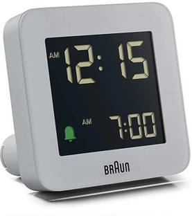 Braun Digital Grey Clock