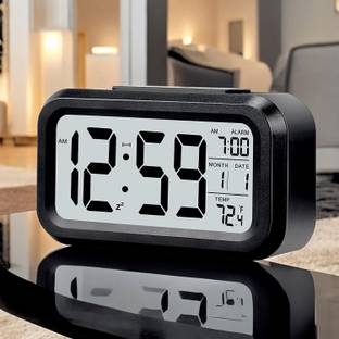 omkarzone Digital Black Clock