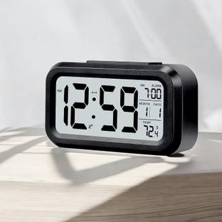 omkarzone Digital Black Clock