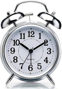 PORMONO Analog Silver Clock