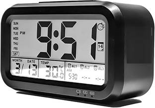 VOLTegIC Digital Black Clock