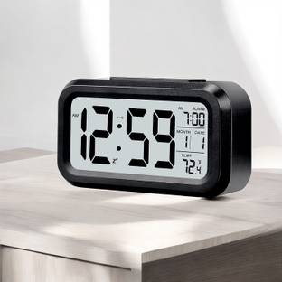 omkarzone Digital Black Clock