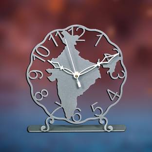 RAYART Analog Silver Clock