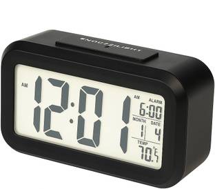 PRIMOROSE Digital Black Clock