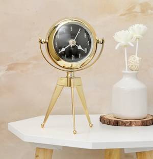 The Procure Store Analog Golden Clock
