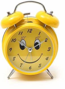 BHATIA Analog Yellow Clock