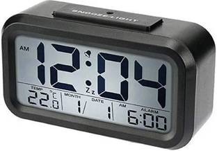 hecoor Digital Black Clock