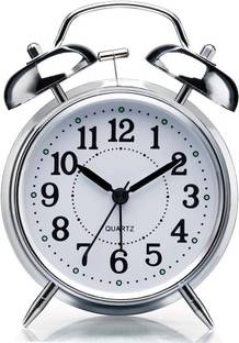 Pamidhar Analog Silver Clock