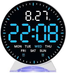 Stockyhut Digital Table Clock LED Alarm Clock Multi-Function Date Month Week Clock Clock