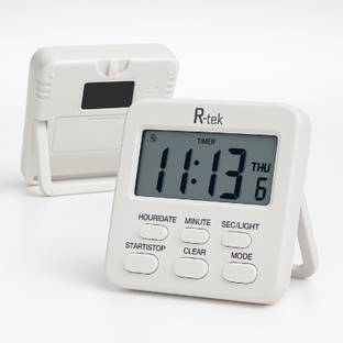 R-tek Digital White Clock