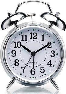 Dwiza Enterprise Analog Silver Clock