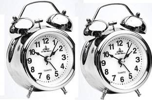 DITCAFOS Analog Silver Clock