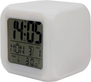 ACE Digital White Cube Glowing Clock