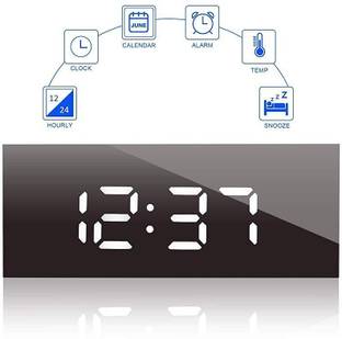 RHONNIUM Digital Black Clock