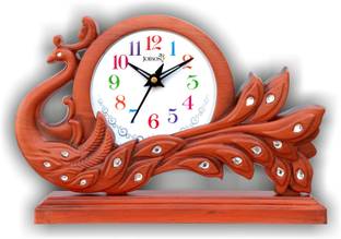 ART OCEAN Analog Dark Brown Clock