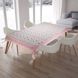 Blocks Of India Cotton 6 Seater Floral Table Cover