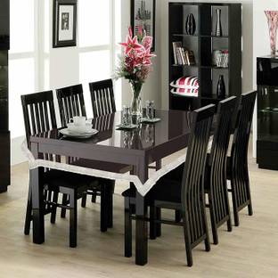 EXOTICE Self Design, Floral 6 Seater Table Cover