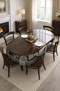 Dynamicdecor PVC 6 Seater Solid Table Cover