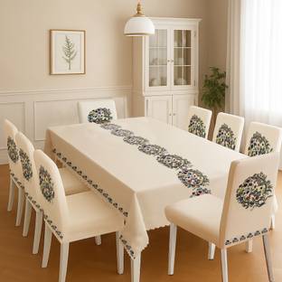 The Furnishing Tree Velvet 8 Seater Printed Table Cover