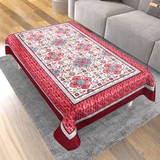 CASA FURNISHING Polyester 4 Seater Floral Table Cover