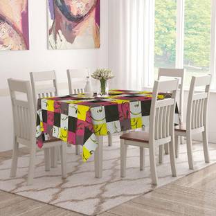 CASA FURNISHING Floral, Printed, Self Design 6 Seater Table Cover