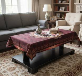Flavio Interiors Velvet 4 Seater Floral Table Cover