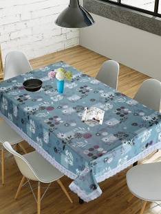 ZITIN PVC 6 Seater Floral, Printed Table Cover