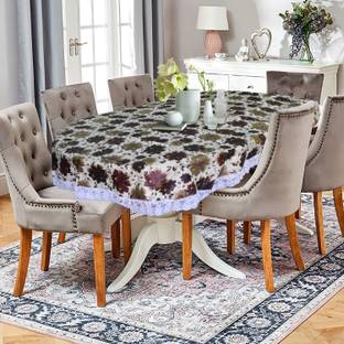 KUBER INDUSTRIES PVC 6 Seater Floral Table Cover