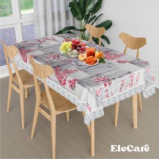 EleCare PVC, Plastic 4 Seater Printed Table Cover