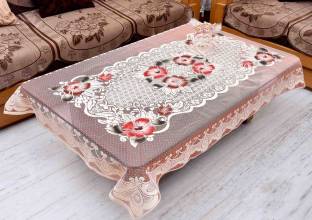 GAURANG Polyester 4 Seater Embroidered Table Cover