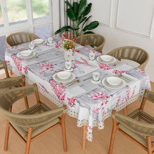 KUBER INDUSTRIES Floral 6 Seater Table Cover