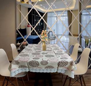 KANUSHI Plastic 6 Seater Floral Table Cover
