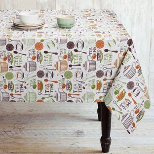 AIRWILL Cotton 6 Seater Printed Table Cover