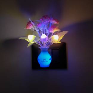InspireCloud Energy Saving Colour Changing Automatic Sensor Mushroom Shaped (Pink) Night Lamp