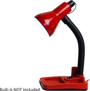 EMMKITZ 222 With (TESTER RED) Adjustable (Lustrous RED) Table Lamp (30 cm, RED) Table Lamp