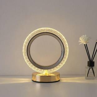 VENEXA Crystal Table Lamp Round, Touch Control Table Lamp