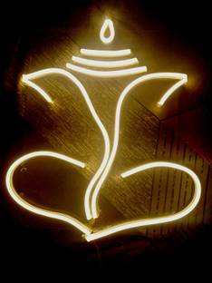 payneer Lord Ganesha Neon Sign Neon LED Light Wedding Decoration Ganesh Poojan Night Lamp