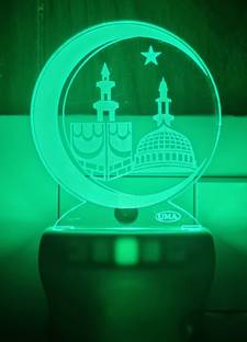 UMA Muslim 3D Illusion RGB 7 Colour Changing Plug n Play Night Lamp Night Lamp