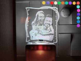 Modernart Personalized Acrylic Photo multicolor lamp for Unique Gift Birthday,Anniversary Night Lamp