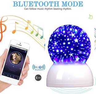 NH WORLD Revolving Globe Glass 3D LED Night Light with Bluetooth Connect Music Table Lamp