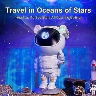KRIVAENTERPRIS Astronaut Galaxy Projector for Bedroom, Star Projector for kids room Night Lamp