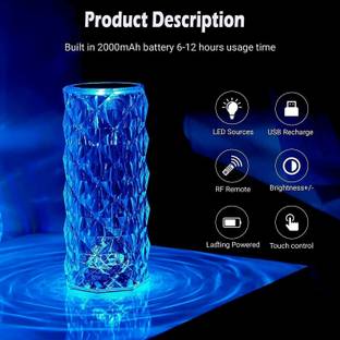 KWICK MART Touch Bedside Lamp Night Light with Remote Control Night Lamp
