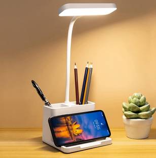 iDOLESHOP 3 Color Led Rechargeable Night Lamp, With Eye Care, With Pen & Phone Holder Study Lamp